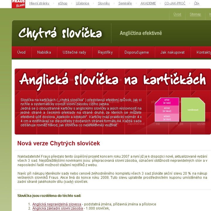 Smart Words - Web Design - Header, Navigation & Hero Section