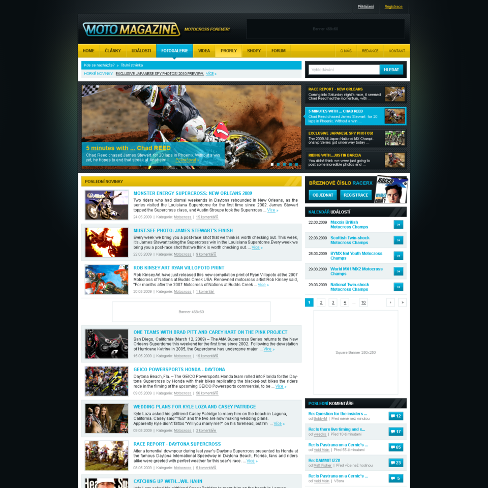 Moto Magazine - Web Design - Homepage