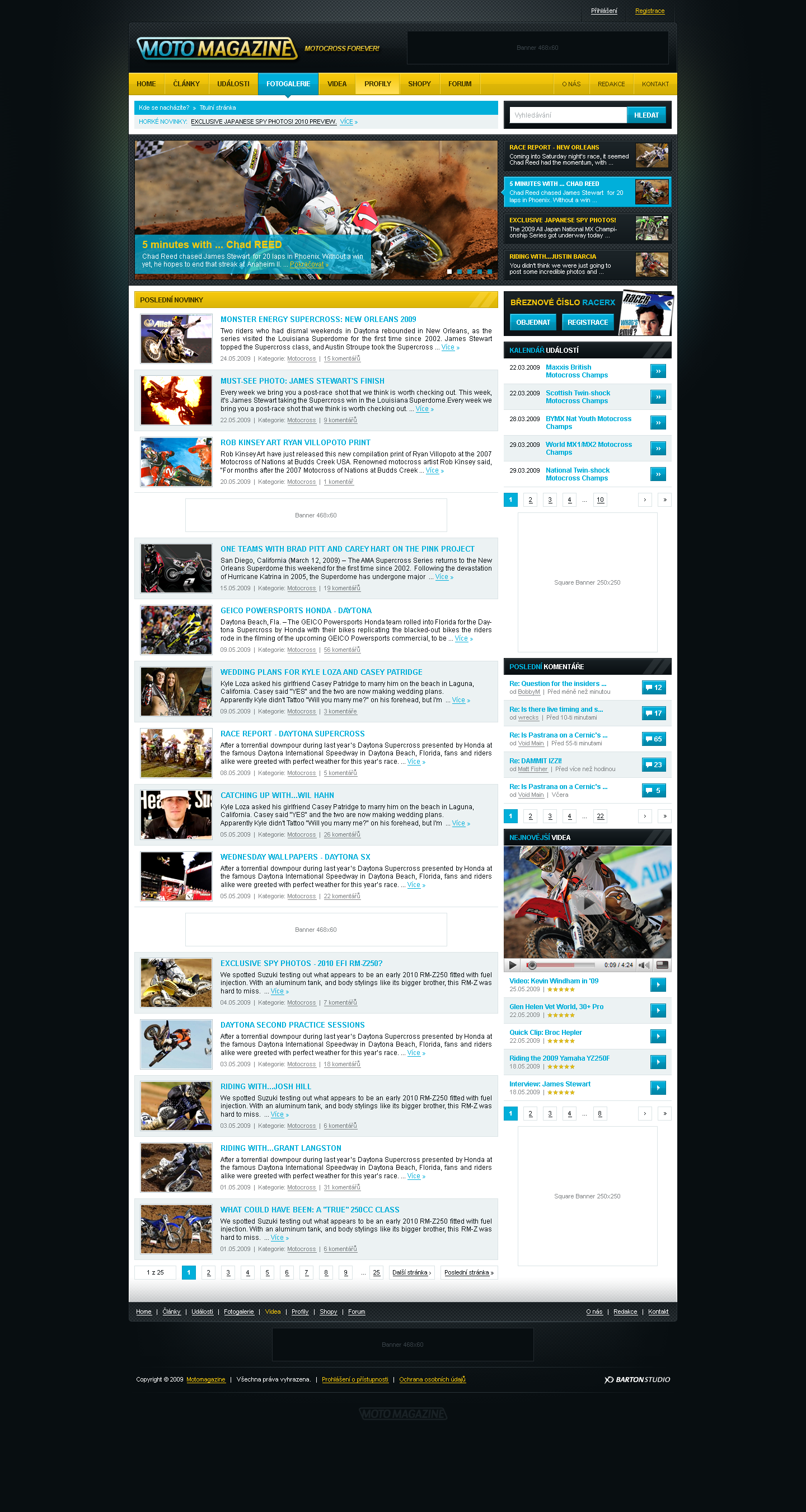 Moto Magazine - Web Design - Homepage