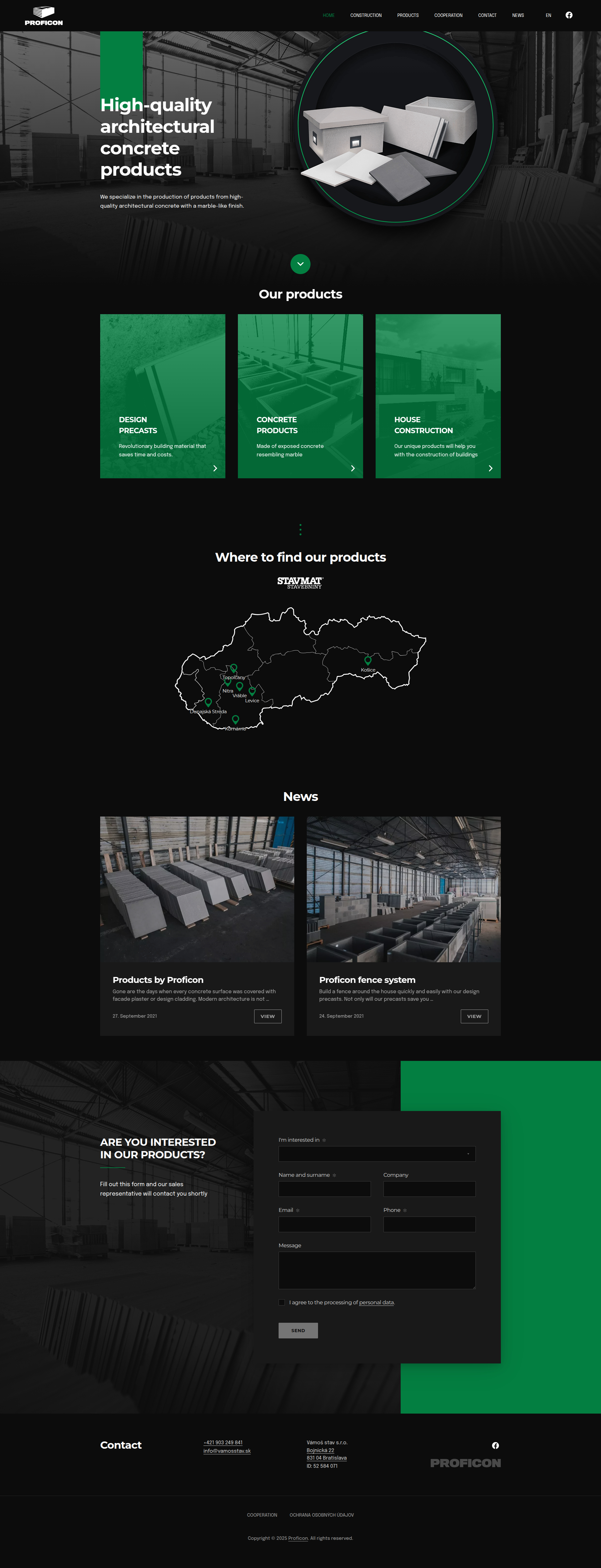 Proficon - Web Development - Homepage