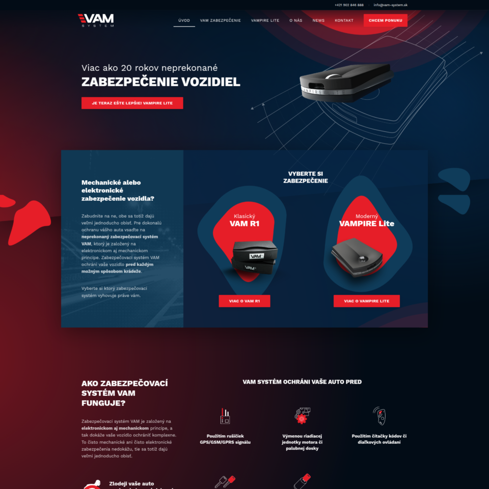 VAM System - Web Development - Homepage