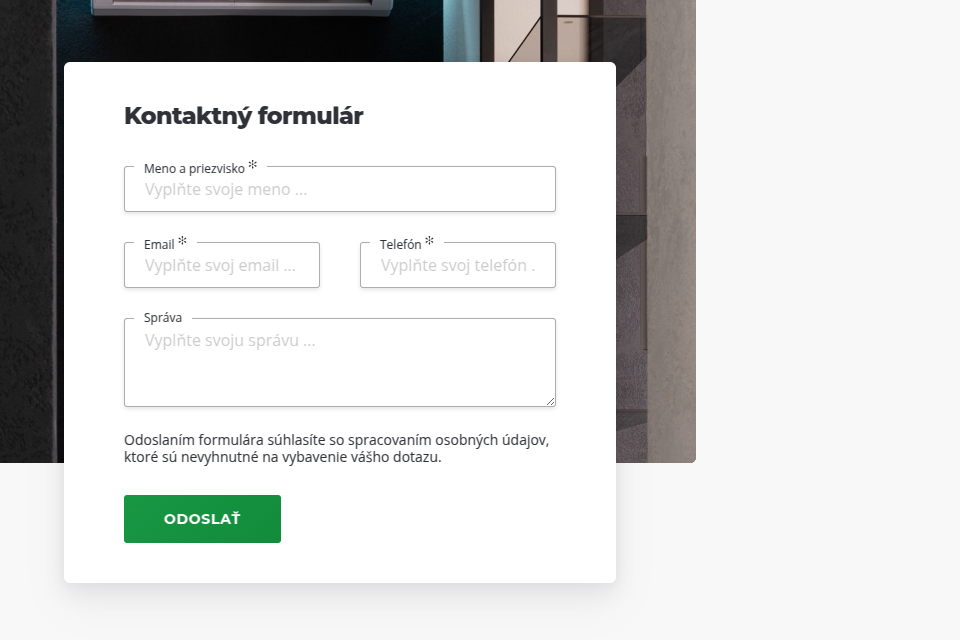 Air4Life - Web Development - Contact Section with Contact Form