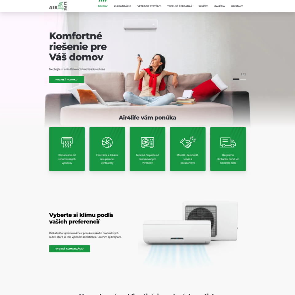 Air4Life - Web Development - Homepage