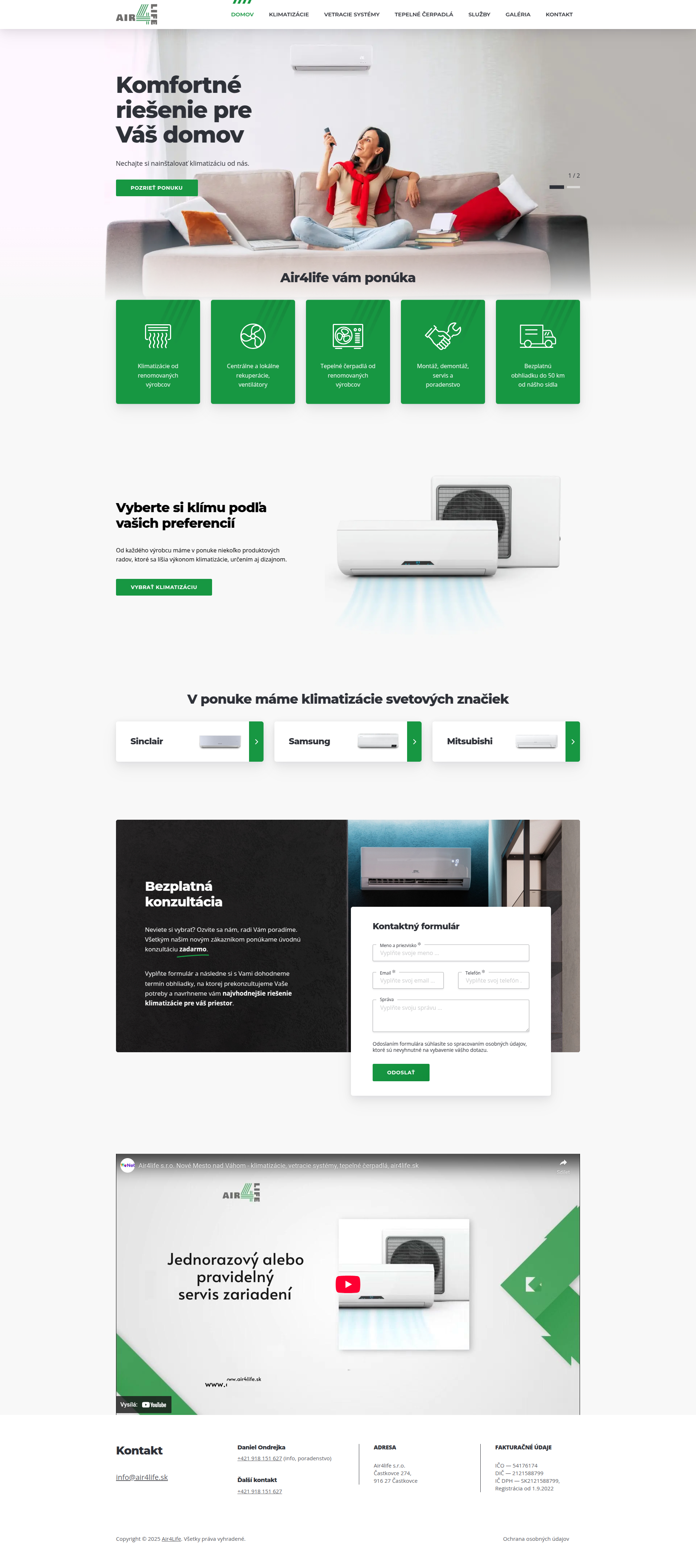 Air4Life - Web Development - Homepage