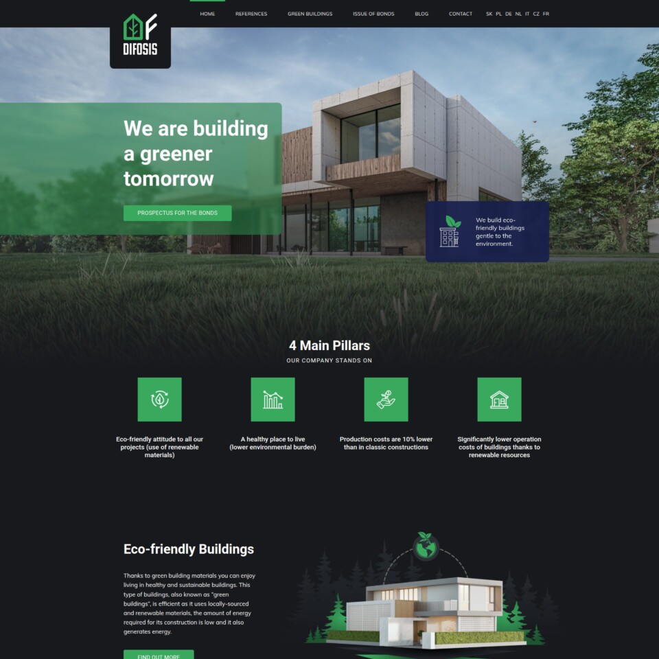 Difosis - Web Development - Homepage