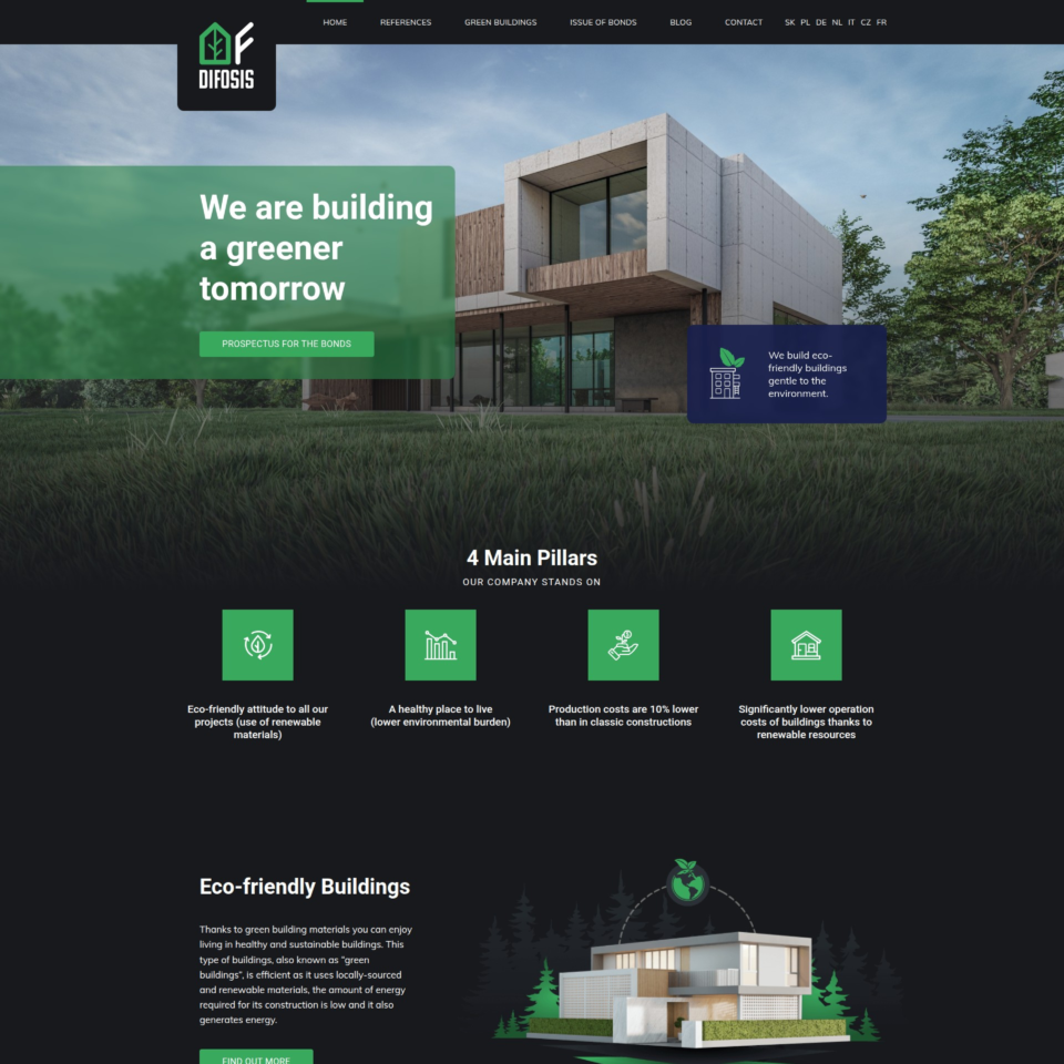 Difosis - Web Development - Homepage