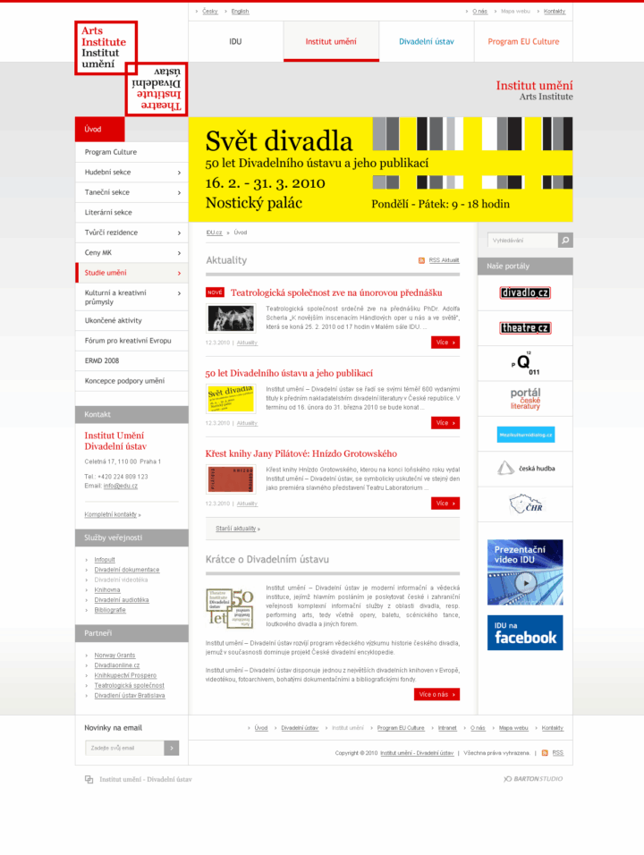 Theatre Institute - Web Design - Institute of Arts