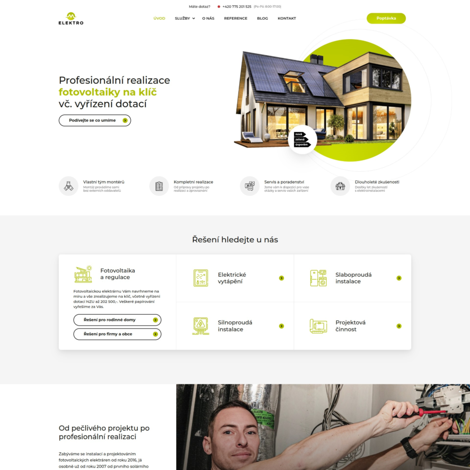 Elektro-M - Web Development - Homepage