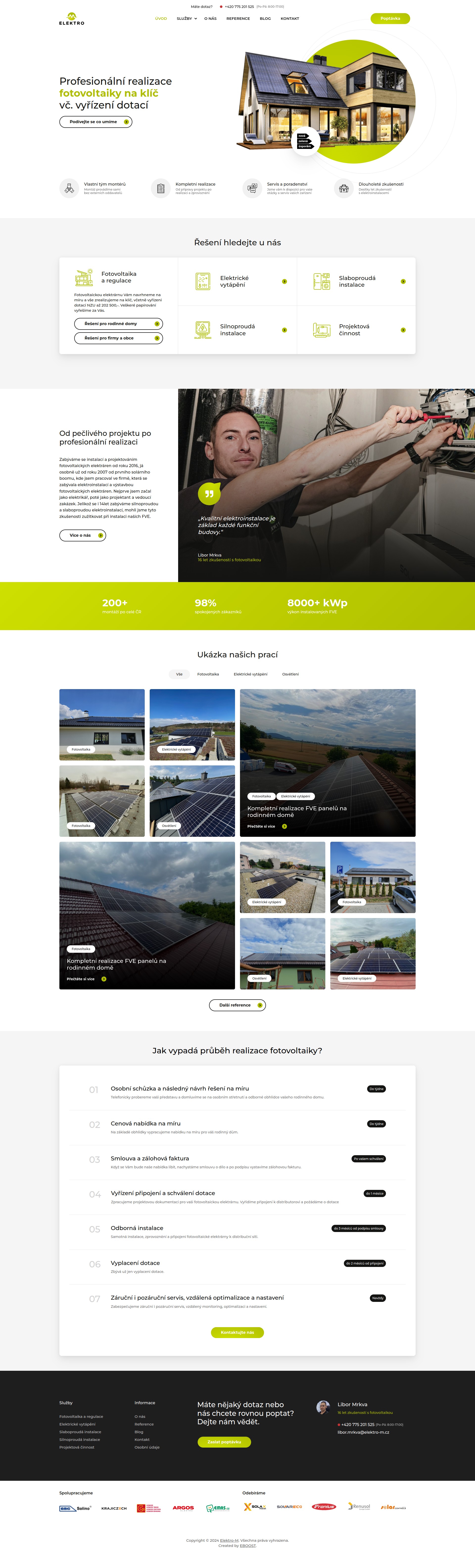 Elektro-M - Web Development - Homepage