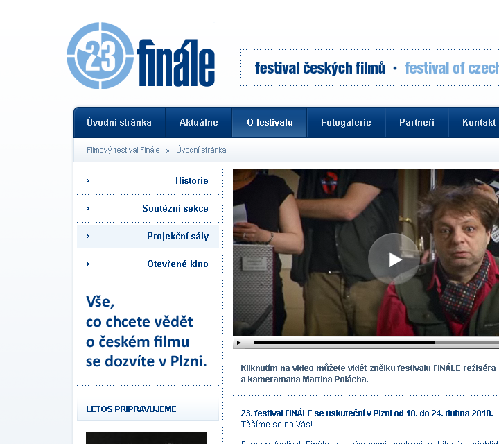 Festival Finale - Web Design - Header, Navigation & Hero Section