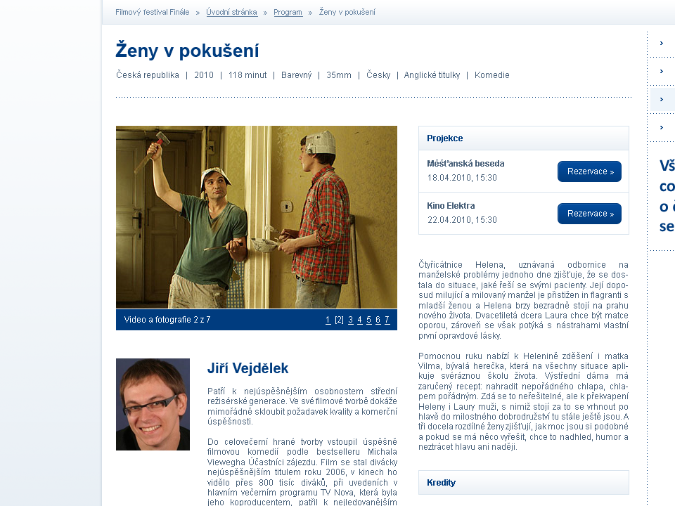 Festival Finale - Web Design - Single Movie