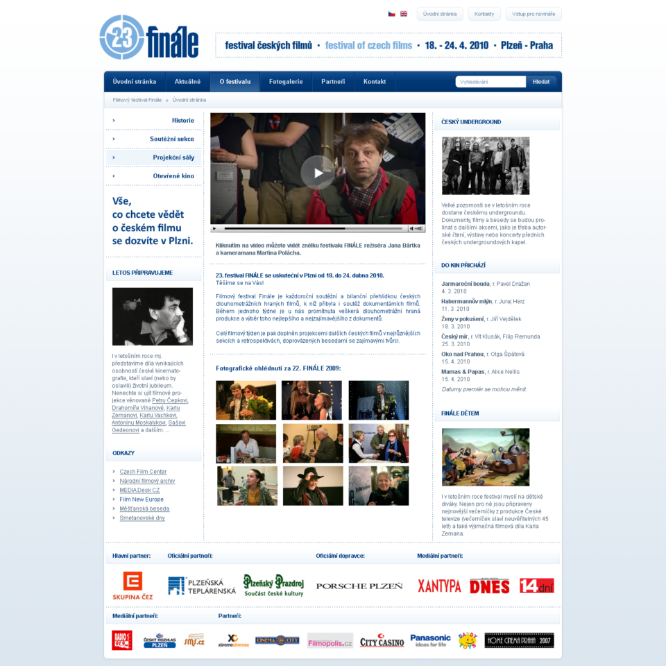 Festival Finale - Web Design - Homepage