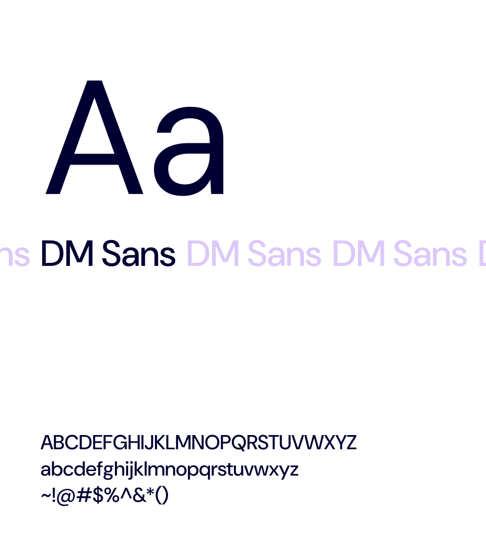 Typography - Font - DM Sans