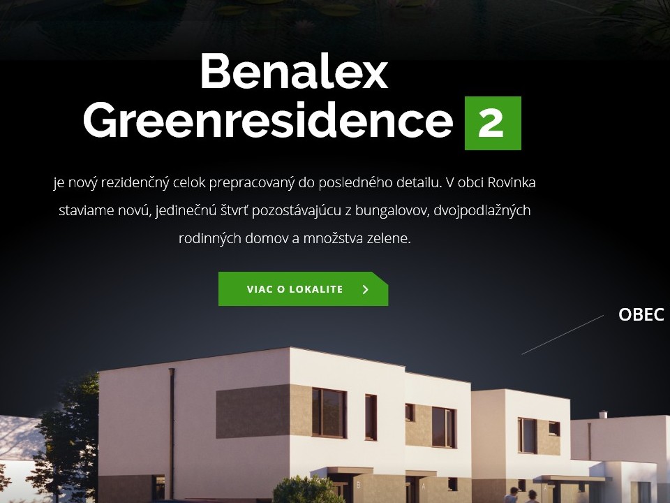 Green Residence - Web Development - Headline of the About Section