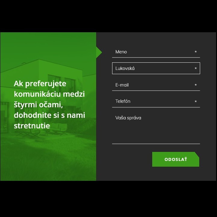 Green Residence - Web Development - Contact Form
