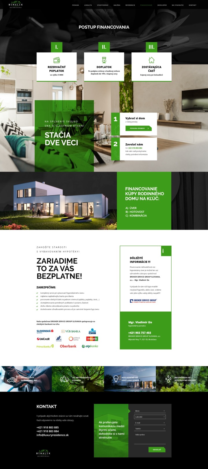 Green Residence - Web Development - Financing