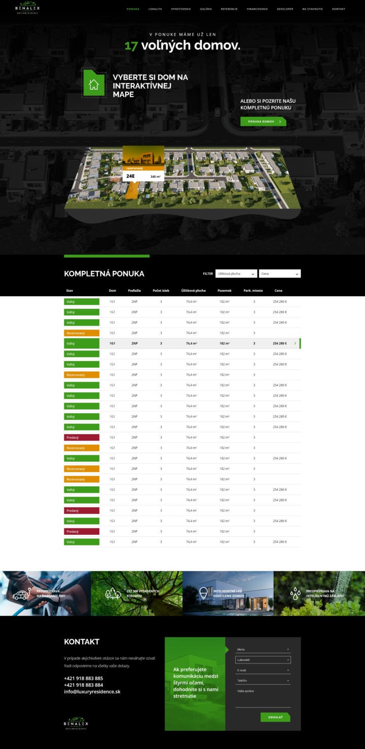 Green Residence - Web Development - Houses