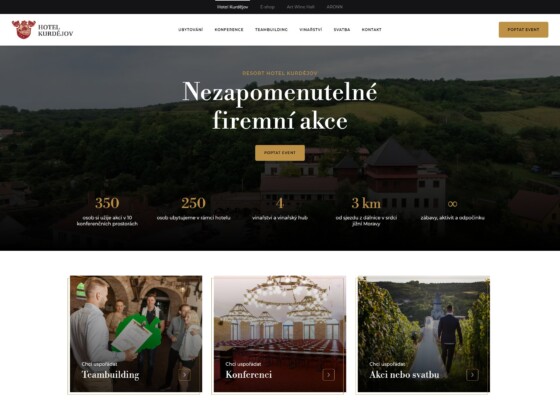 Hotel Kurdejov - Web Development - Homepage