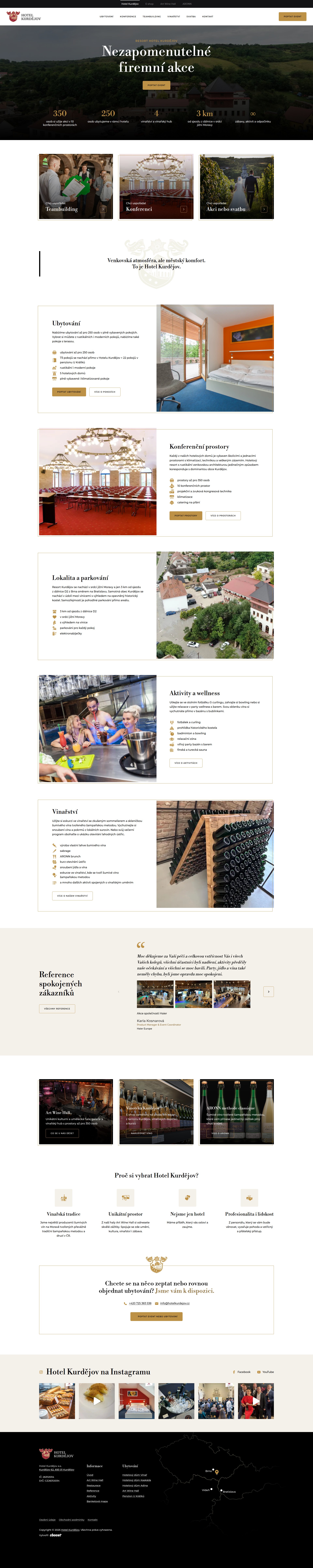 Hotel Kurdejov - Web Development - Homepage