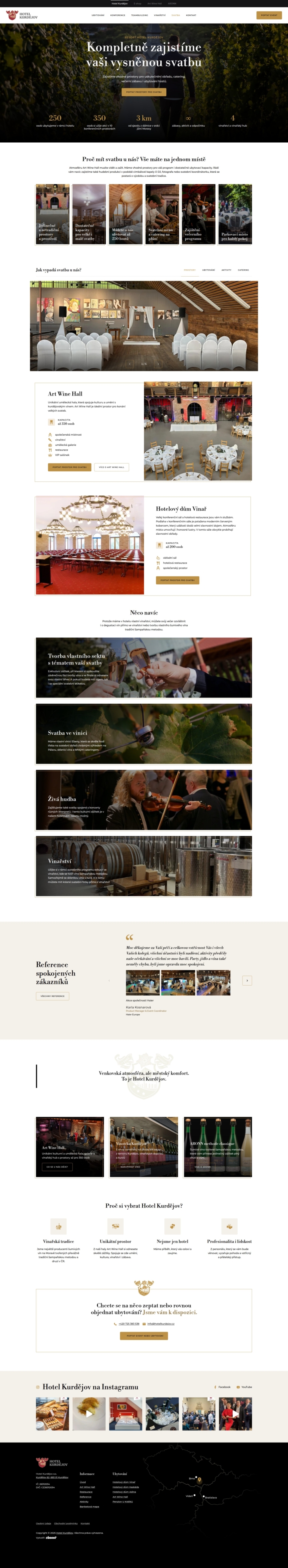 Hotel Kurdejov - Web Development - Weddings