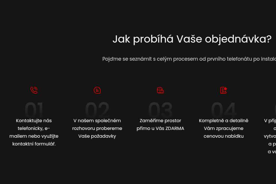 JG Interier - Web Development - Order Steps