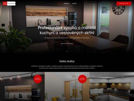 JG Interier - Web Development - Homepage