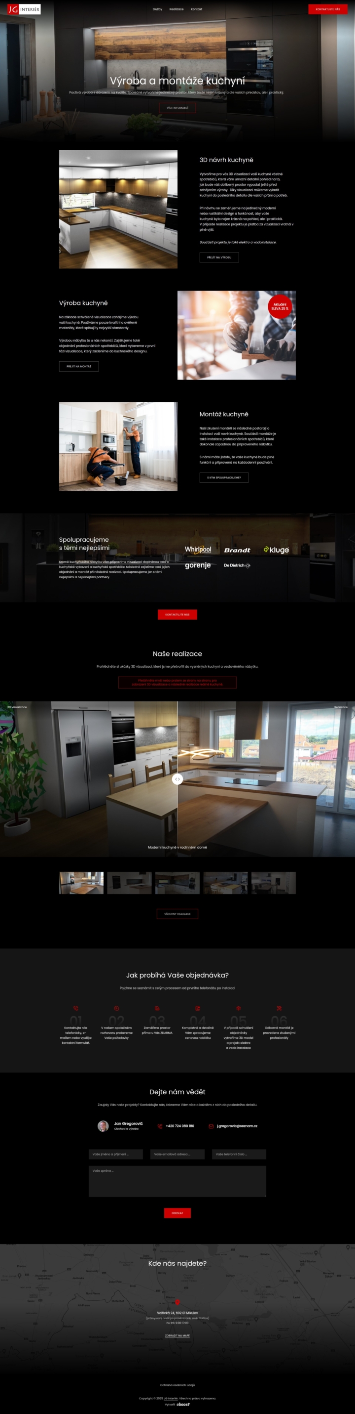 JG Interier - Web Development - Kitchens