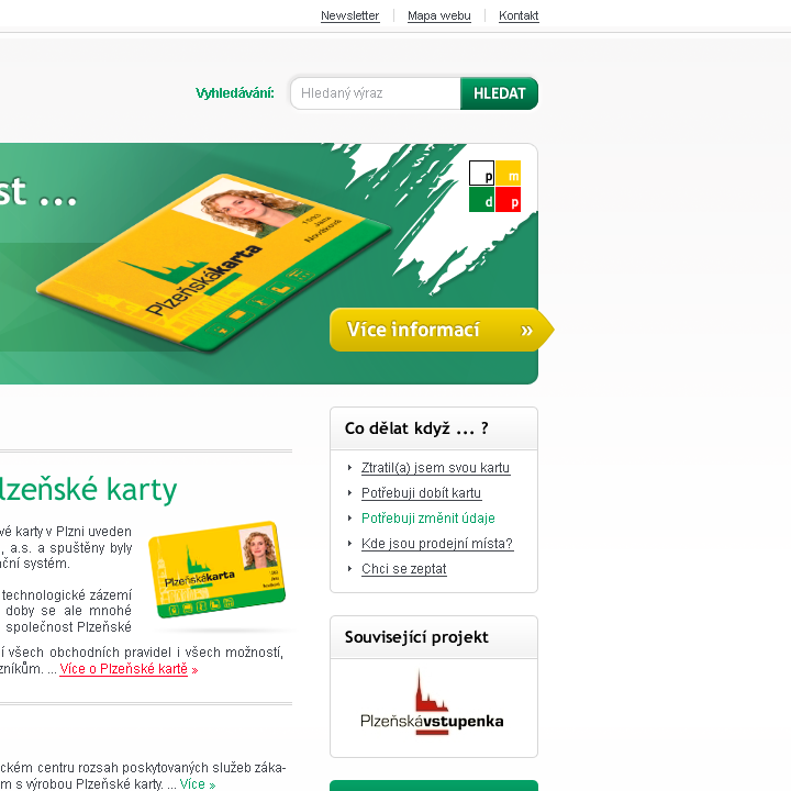 Pilsen Card - Web Design - Search & Hero Section