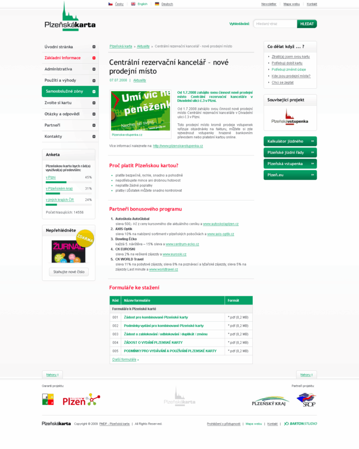 Pilsen Card - Web Design - Article