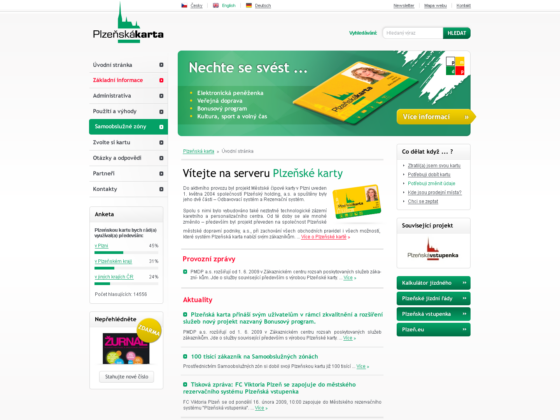 Pilsen Card - Web Design - Homepage