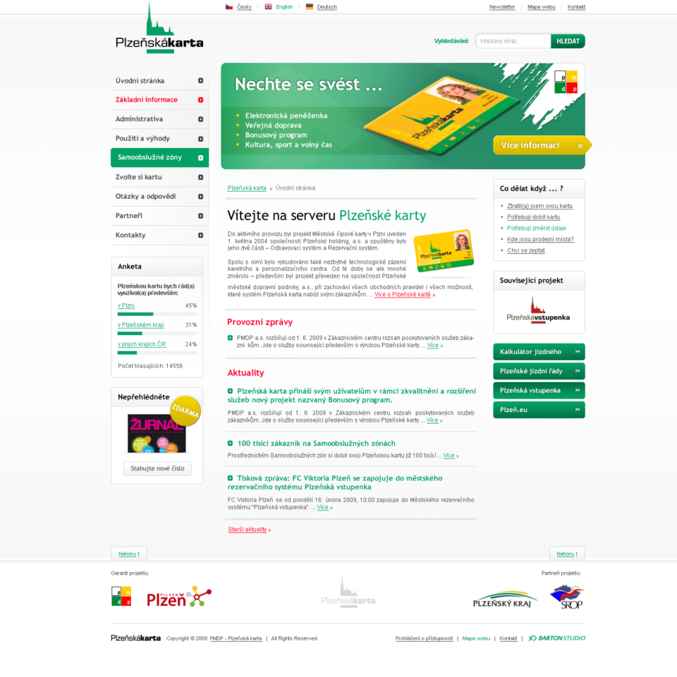 Pilsen Card - Web Design - Homepage