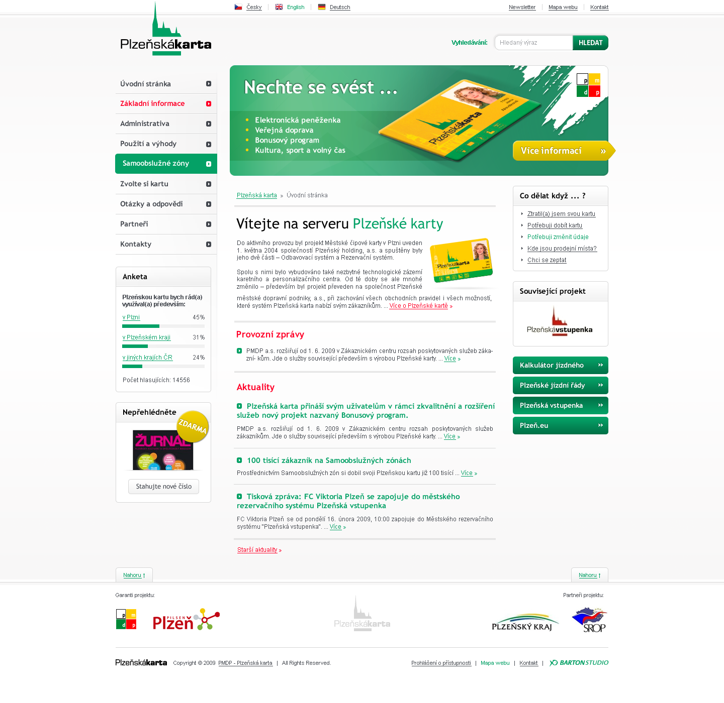 Pilsen Card - Web Design - Homepage