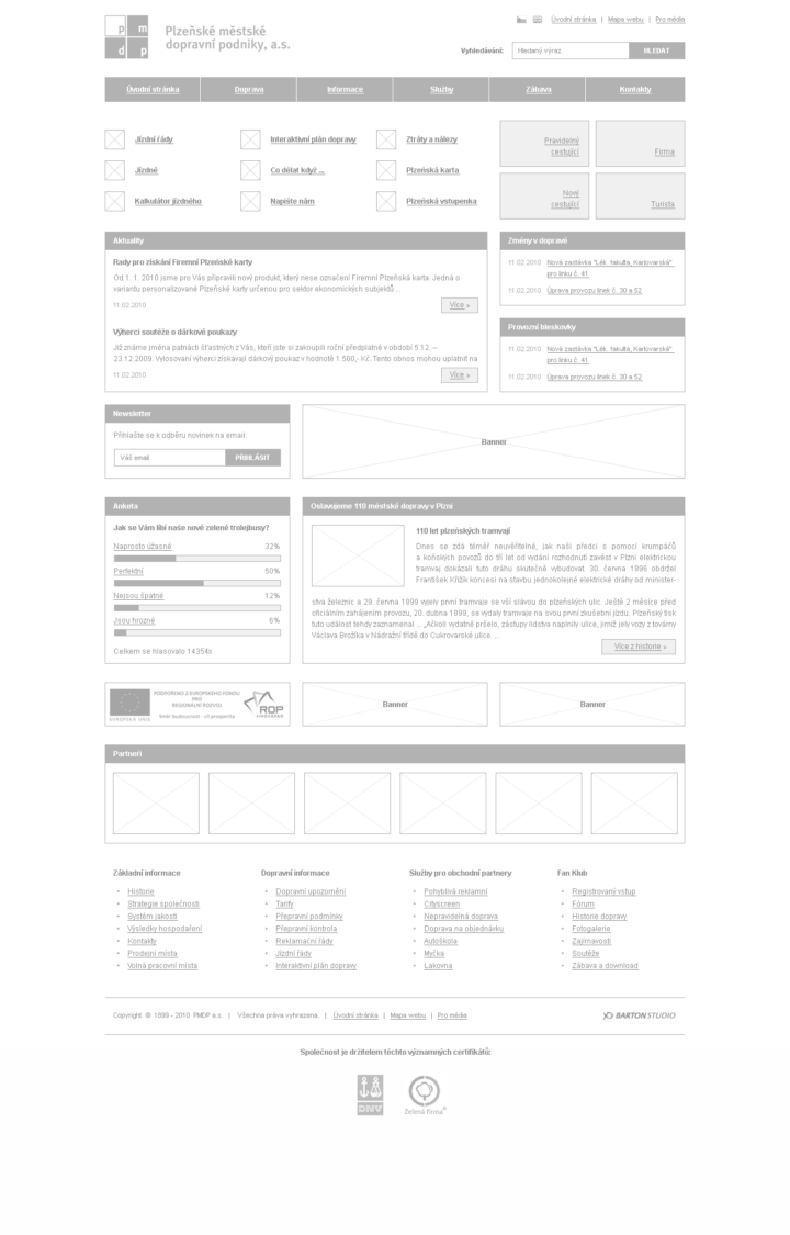 PMDP - Web Design - Wireframe