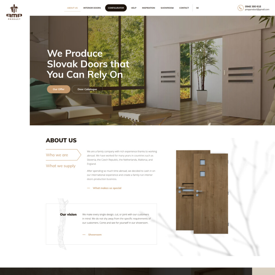 PMP Product - Web Development - Homepage