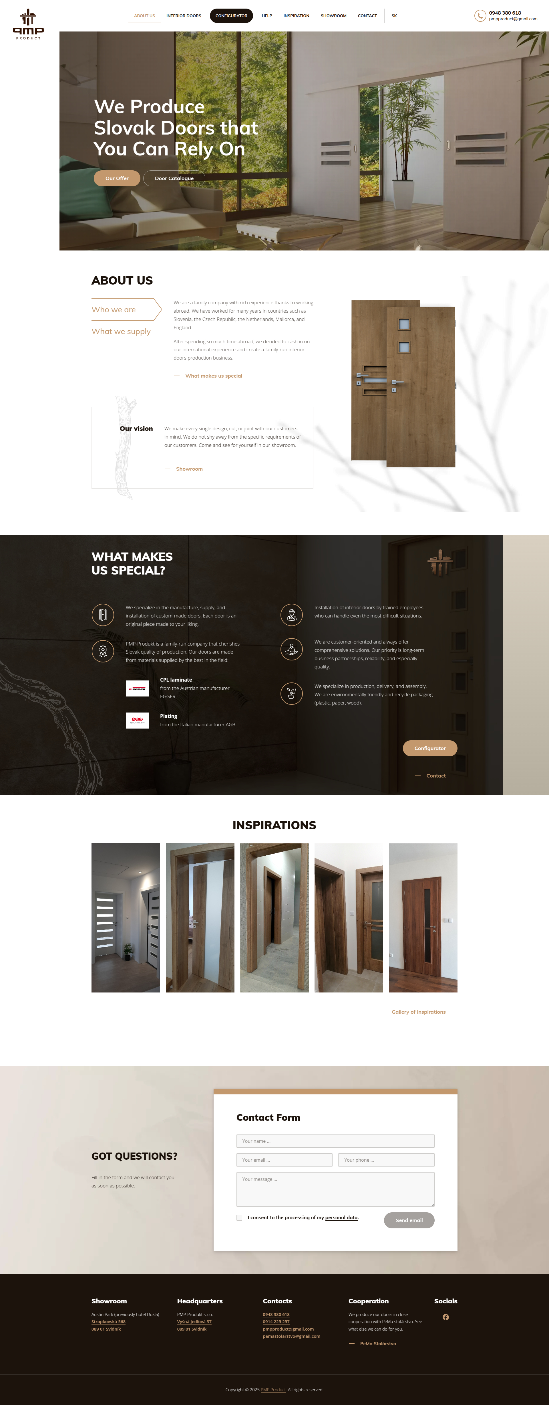 PMP Product - Web Development - Homepage