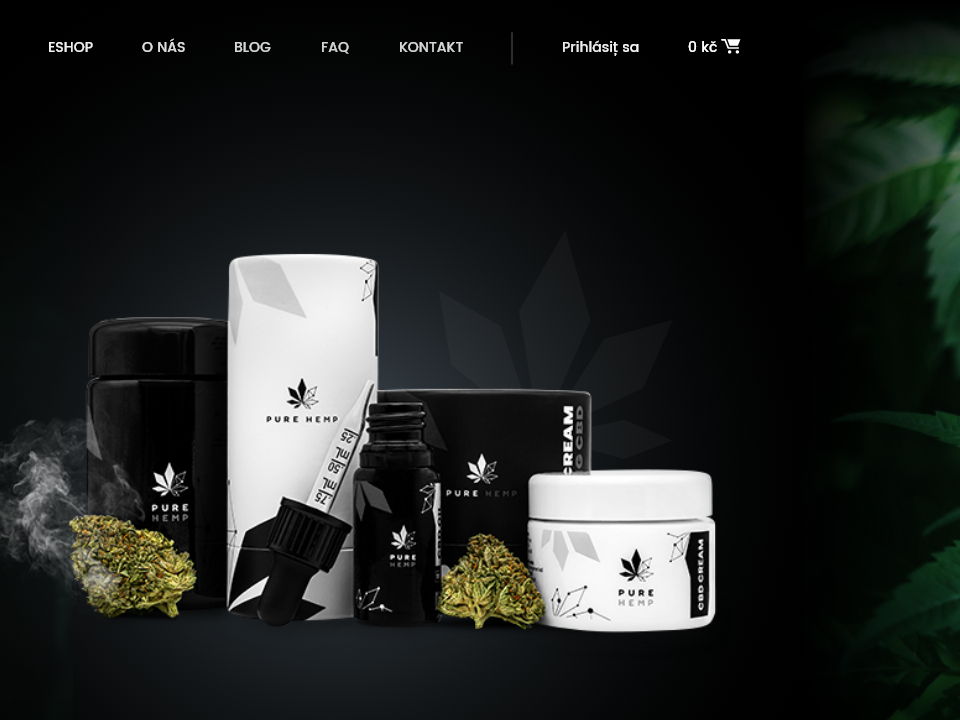 PureHemp - Web Development - Navigation & Hero Image