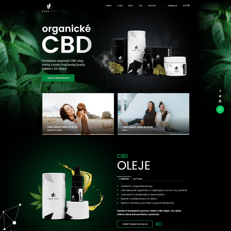 PureHemp - Web Development - Homepage