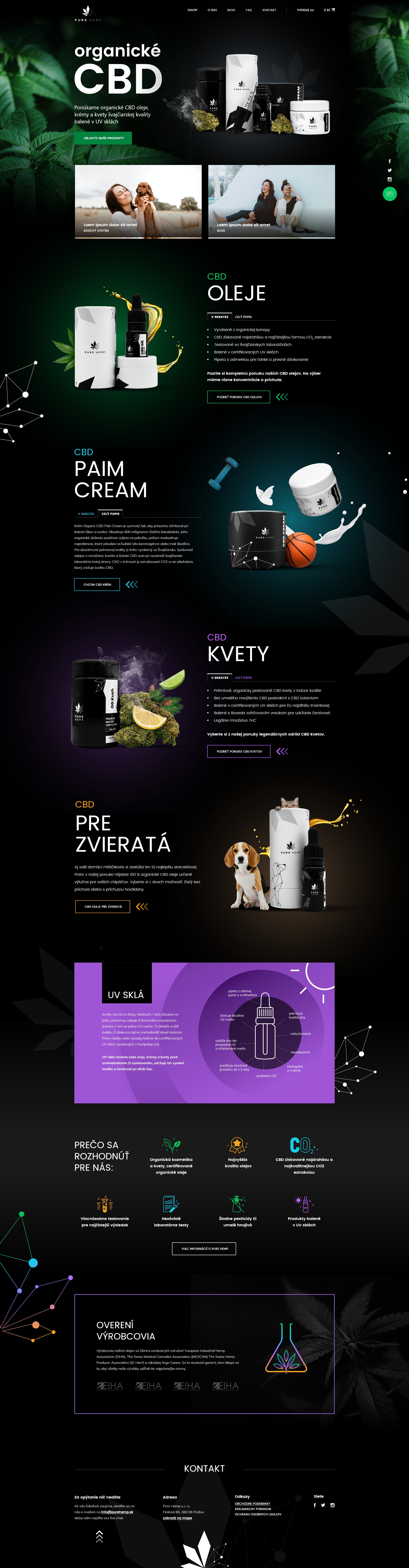 PureHemp - Web Development - Homepage