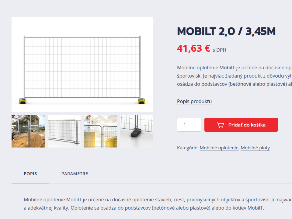 RM Fences - Web Development - Single Product