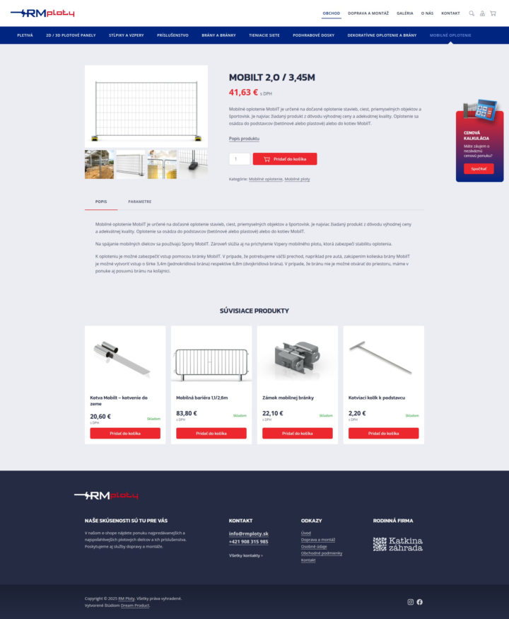RM Ploty - Web Development - Single Product