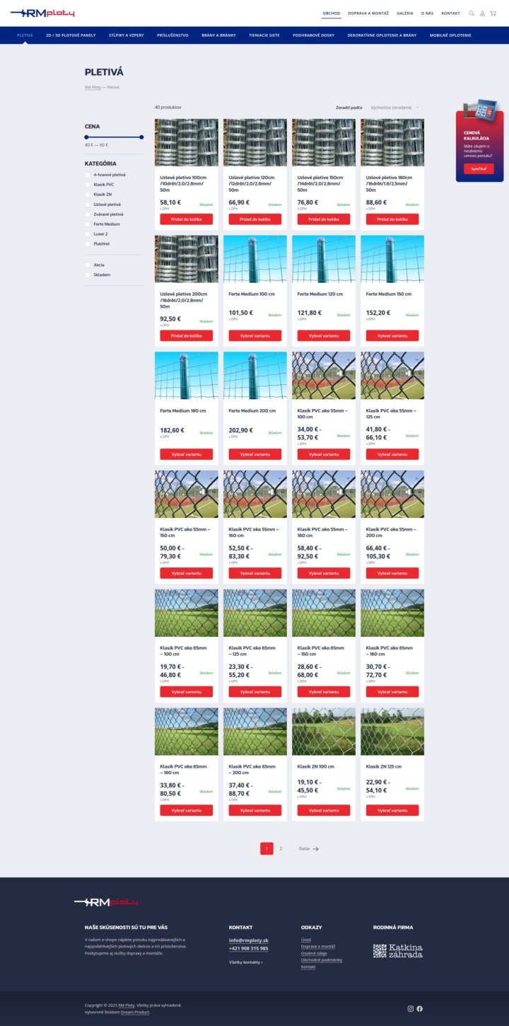 RM Ploty - Web Development - Product Category