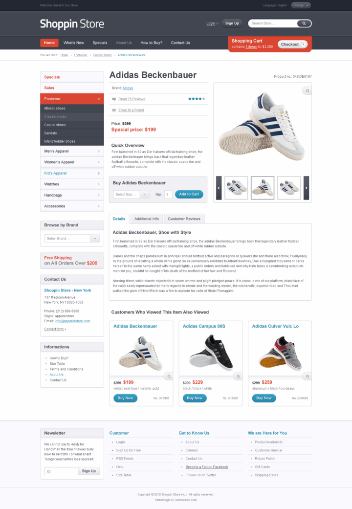 Shoppin - Web Design & Development - HTML Template - Single Product