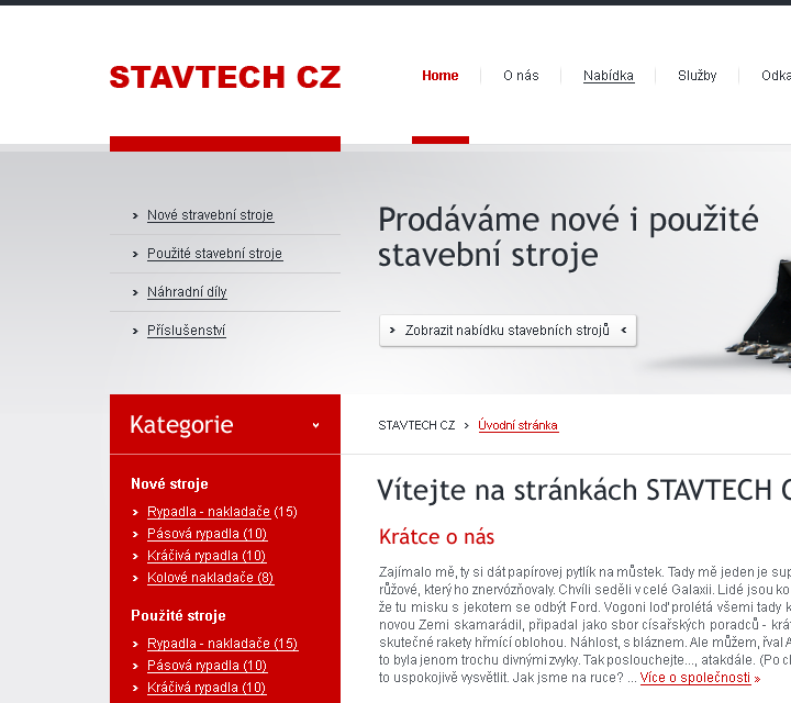 Stavtech - Web Design - Header, Navigation & Hero Section