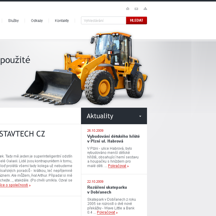 Stavtech - Web Design - Search, Hero Image & News