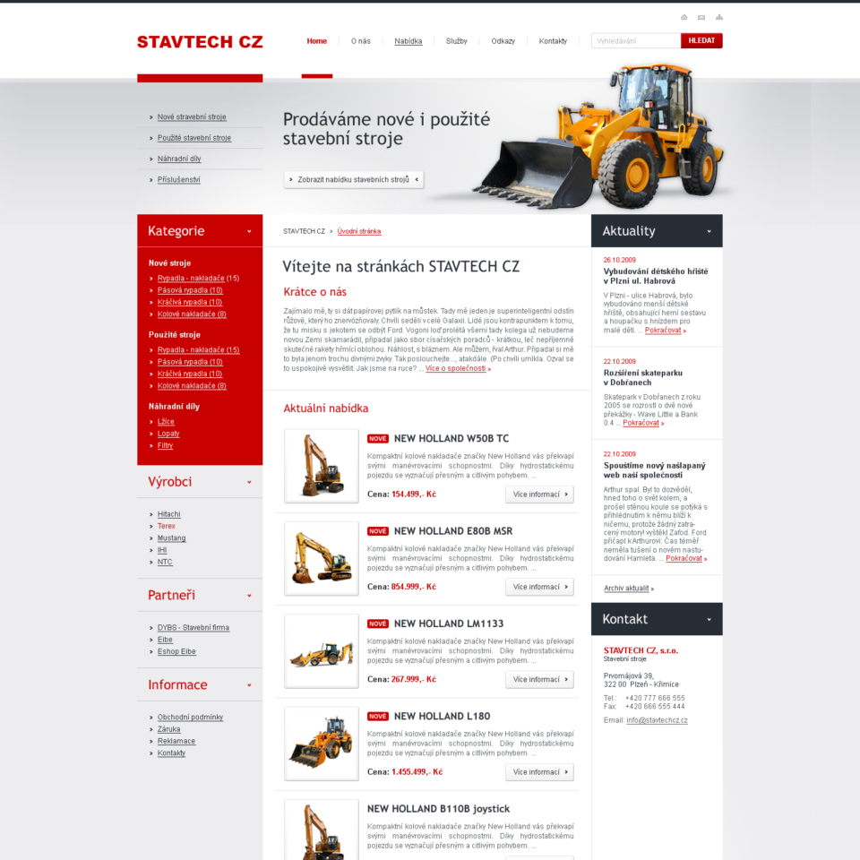 Stavtech - Web Design - Homepage