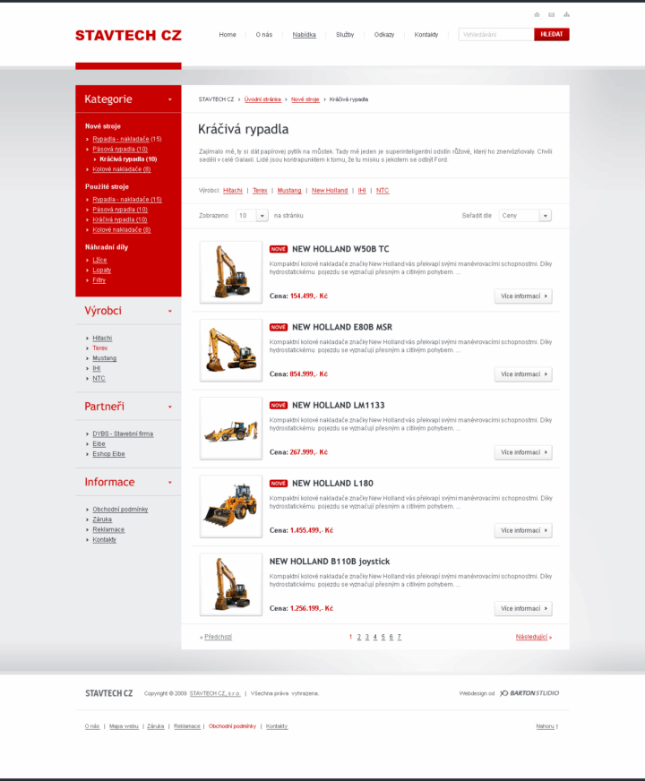 Stavtech - Web Design - Products