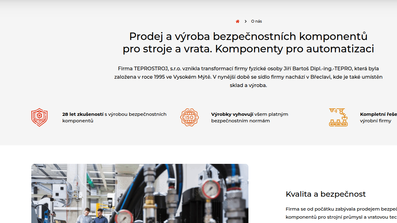 Teprostroj - Web Development - About Us