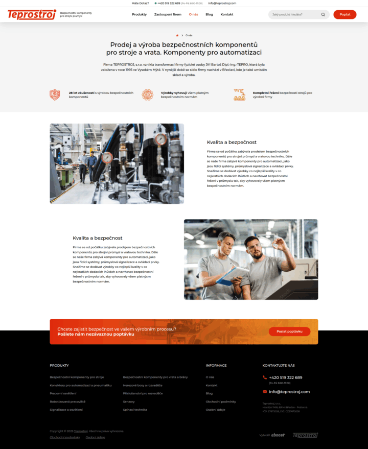 Teprostroj - Web Development - About Us