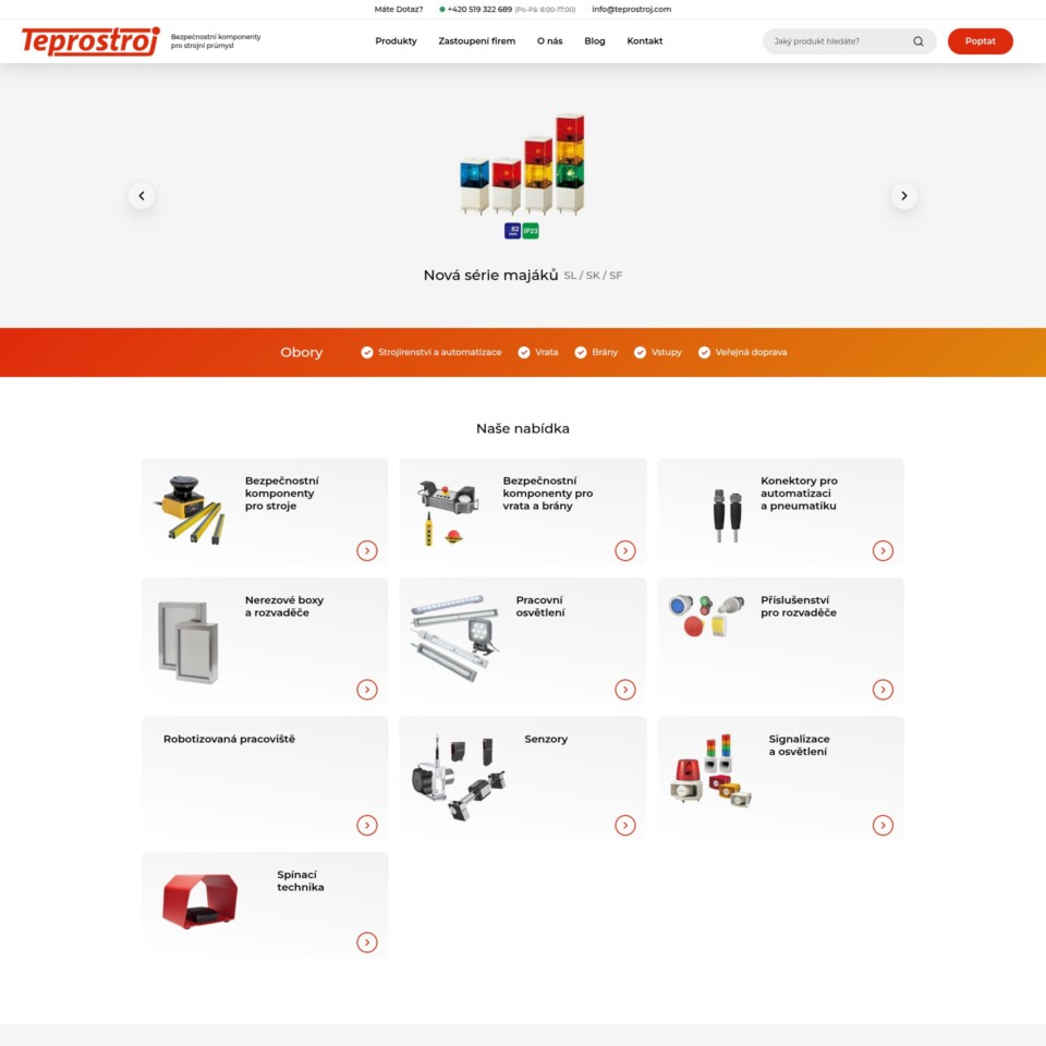Teprostroj - Web Development - Homepage