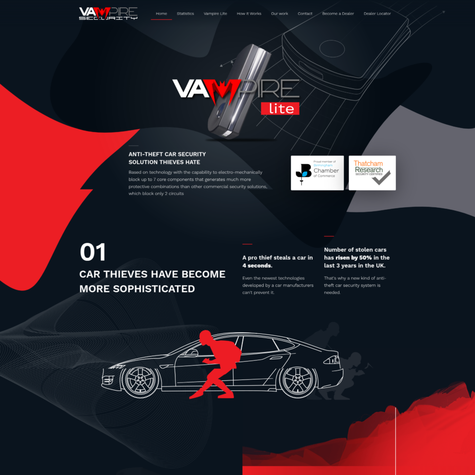 Vampire Security - Web Development - Homepage